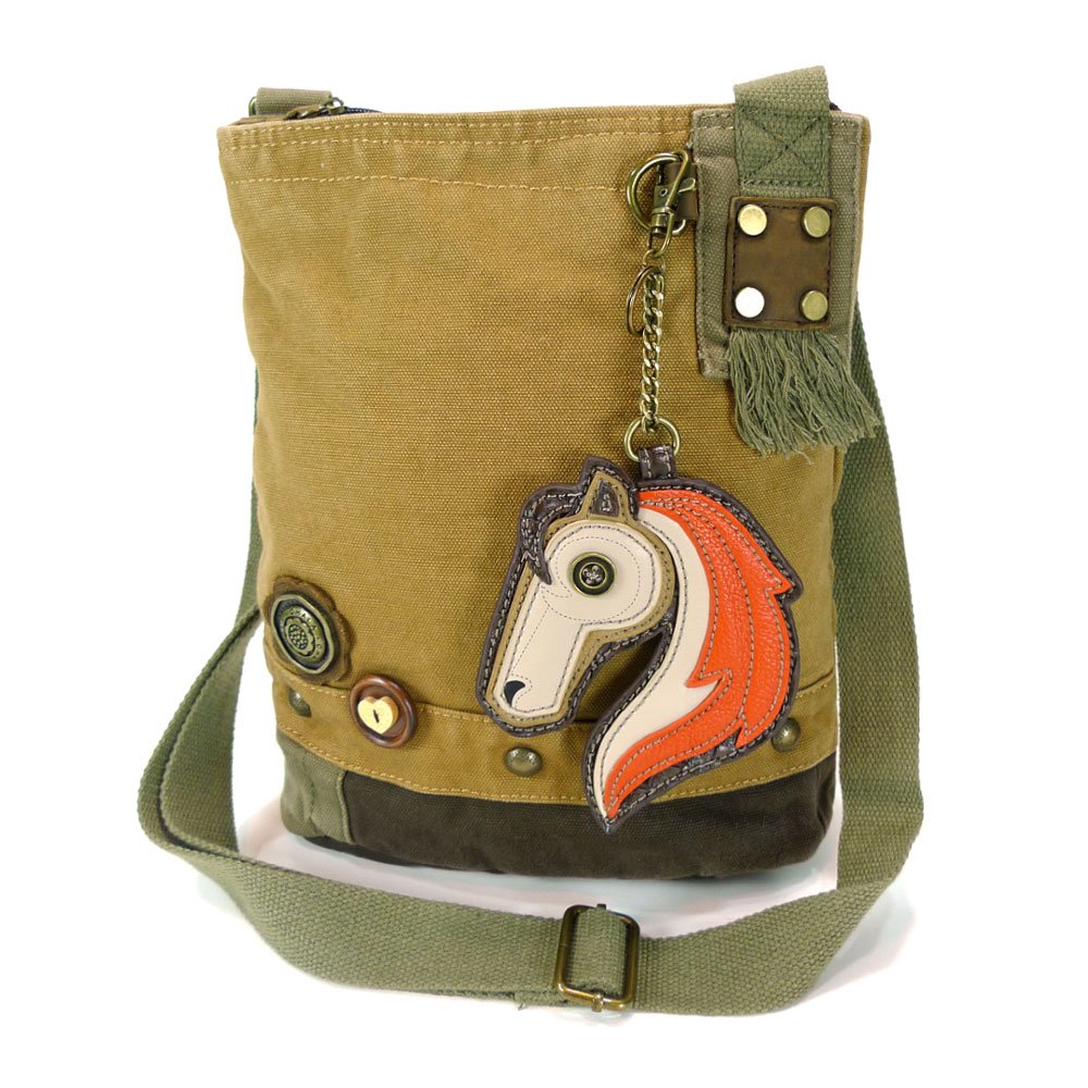 Chala Patch Crossbody Bag - Stylish Horse Head Design in Brown Leather | Perfect for Everyday Use, Travel, and Fashion Accessories