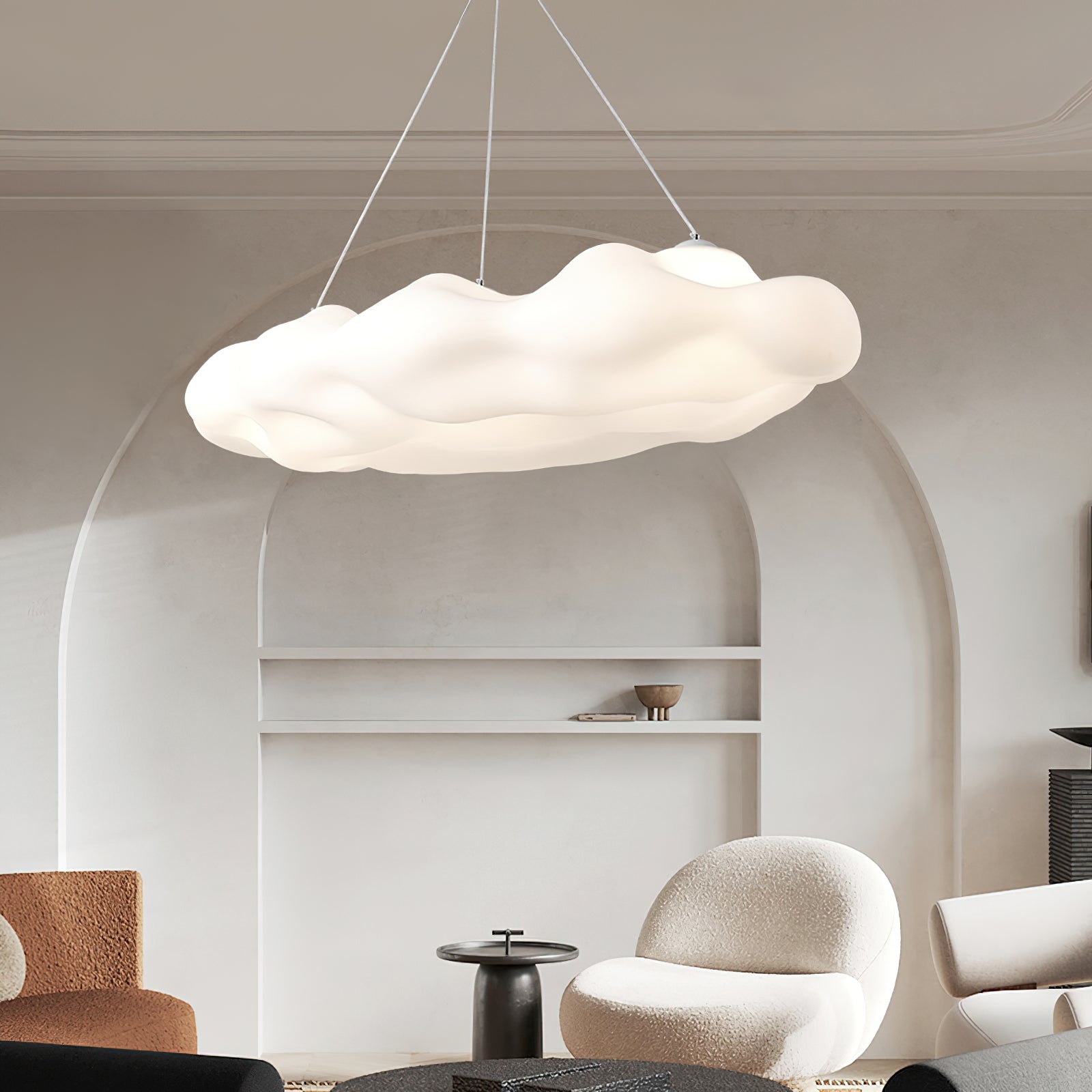 Cloudys Modern Pendant Light - Elegant Hanging Ceiling Fixture for Dining Room, Kitchen Island & Bedroom Decor