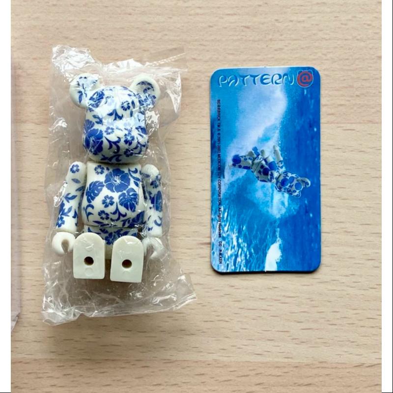 Be@rbrick Series 4 Secret Pattern Blue and White Porcelain Collectible Figure - Limited Edition 100% Bearbrick Toy for Display, Gift Giving, and Anime Fans Collection