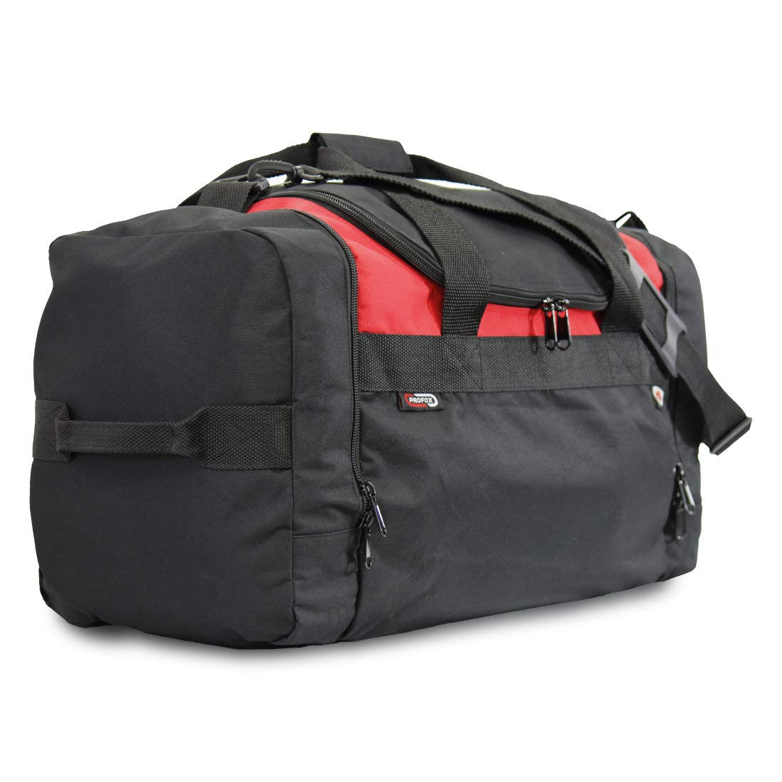 Trackster Auto Racing Motorsports Gym Gear Duffle Bag for Men & Women - Waterproof Sports Equipment Travel Bag (Black-Red) - Perfect for Gym, Travel, Racing Events & Outdoor Adventures
