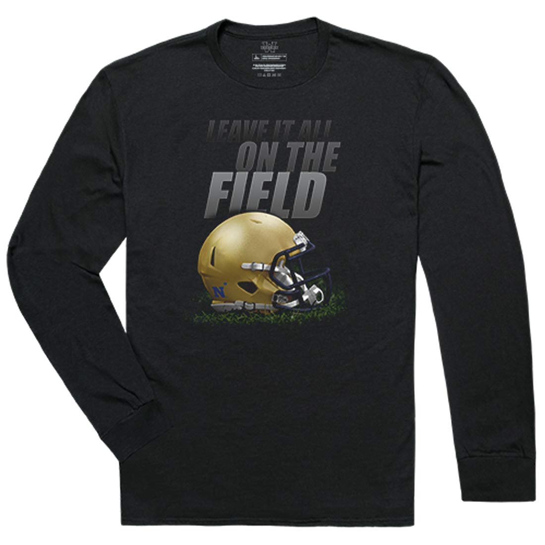 USNA United States Naval Academy NCAA Gridiron Long Sleeve Tee Shirts - Navy Midshipmen Fan Apparel for Football Games & College Spirit Wear