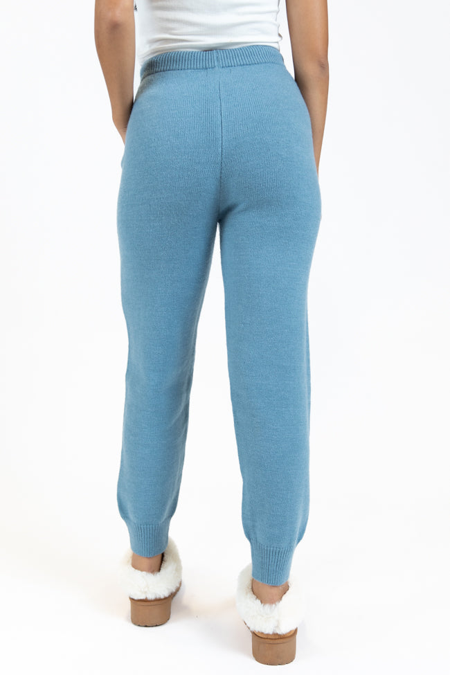 Real Karma Blue Jogger Style Lounge Pants for Women - Soft Comfortable Casual Sweatpants - Perfect for Yoga, Home Wear & Relaxation