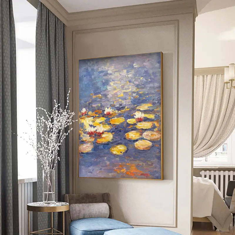 Flower and Tree Painting Wall Art - Handmade Canvas Print #FT019 - Perfect for Living Room, Bedroom & Office Decor