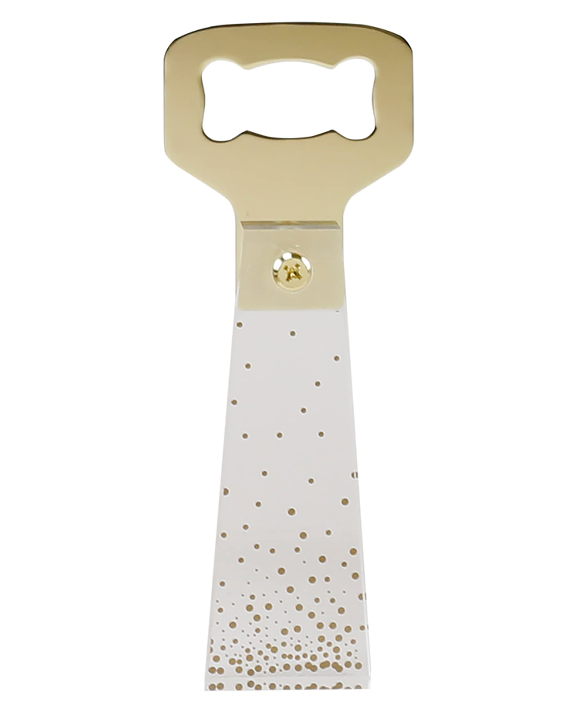 Designstyles Acrylic Gold Bottle Opener - Compact Cap Opener for Easy Storage - Perfect for Parties, Home Bars & Kitchen Use - Gold Kitchen Decor Accessory - Bar Tool Essentials - Ideal for Entertaining, Gifts & Everyday Use