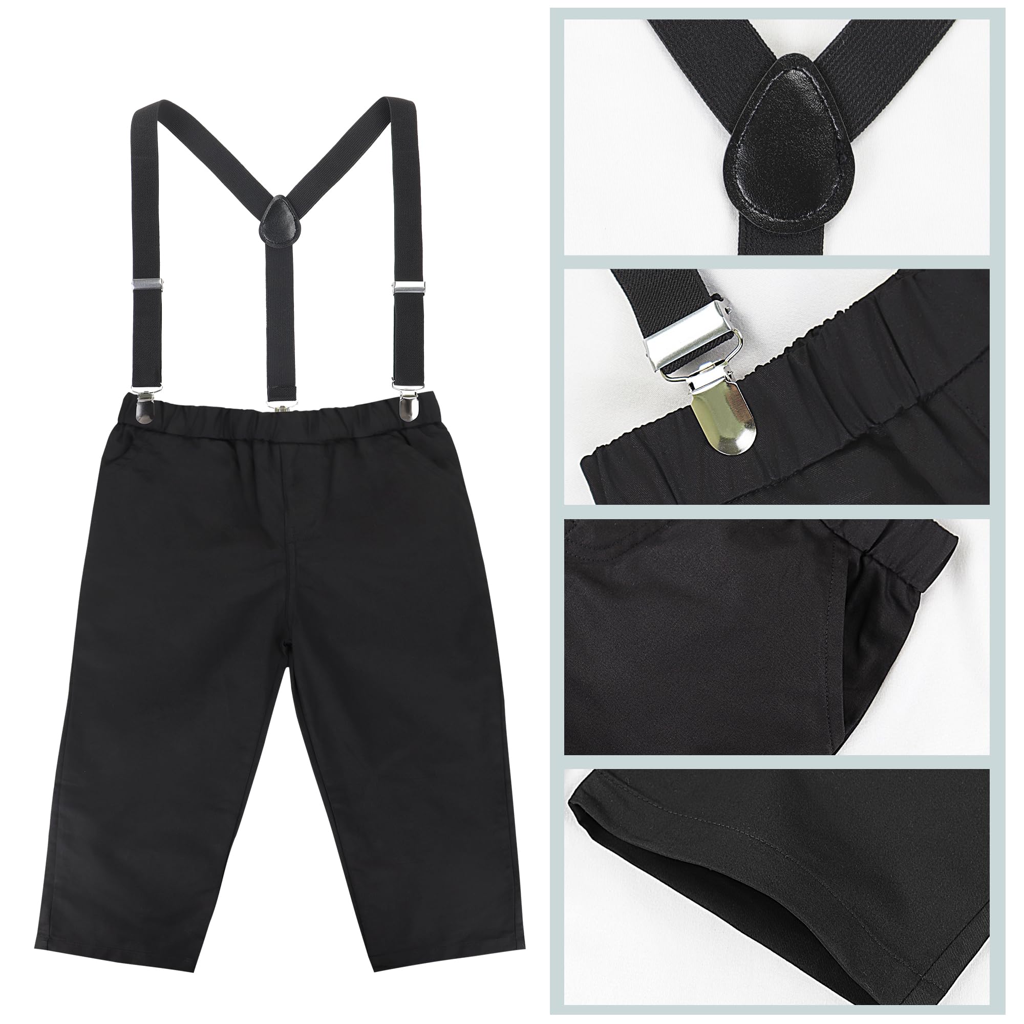 Baby Boys Tuxedo Outfit - Formal Infant Gentleman Suit for Baptism, Christening & Special Occasions | Toddler Dress Clothes for Weddings & Photo Shoots