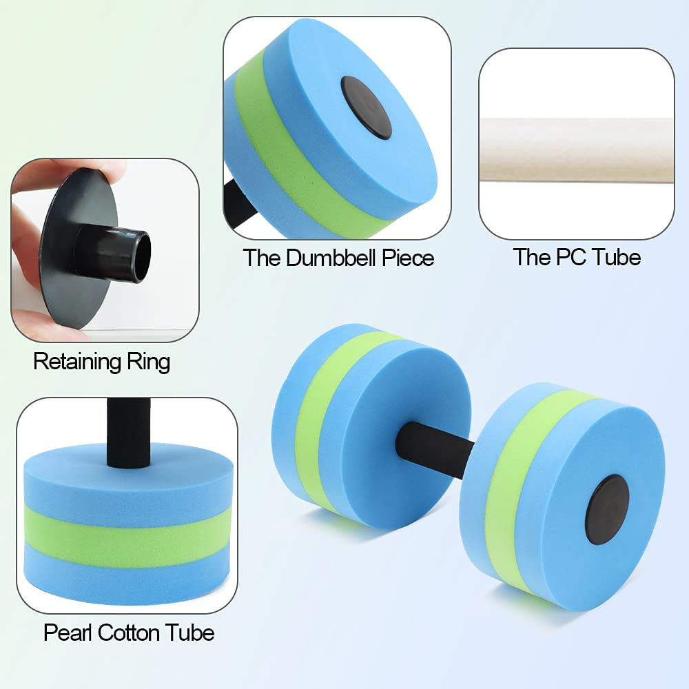 **Aquatic Exercise Dumbbells - Set of 2 for Water Aerobics, Pool Workouts & Swimming Fitness | Perfect for Water Resistance Training, Hydrotherapy & Low-Impact Exercise**
