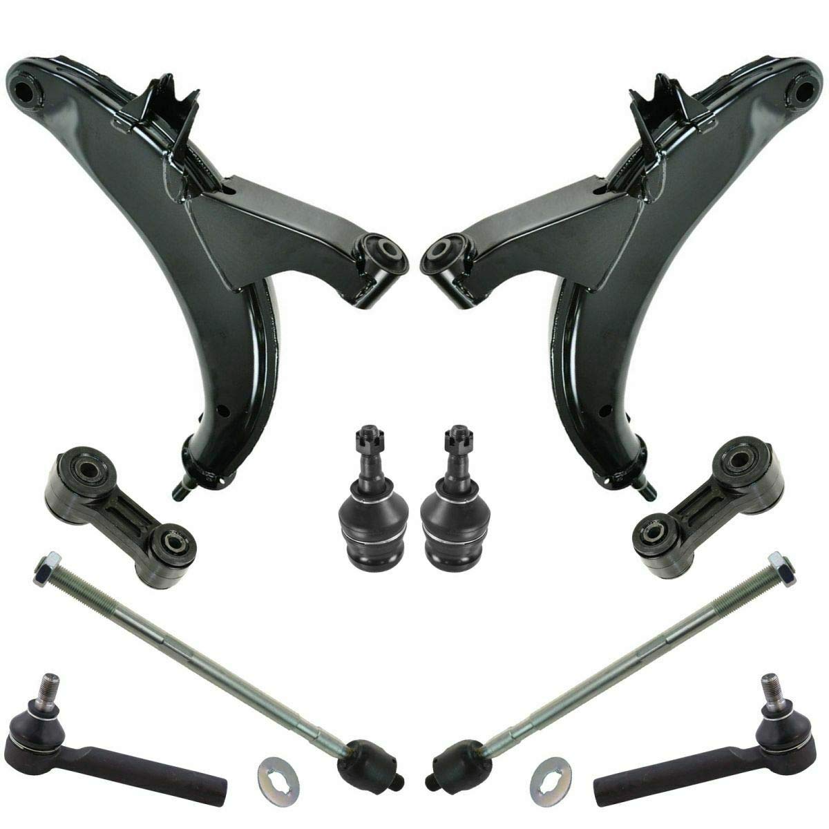 YOYODEER 10-Piece Control Arms Ball Joints Tie Rods End Links Kit - Compatible with Multiple Car Models - Perfect for Suspension Repair and Maintenance