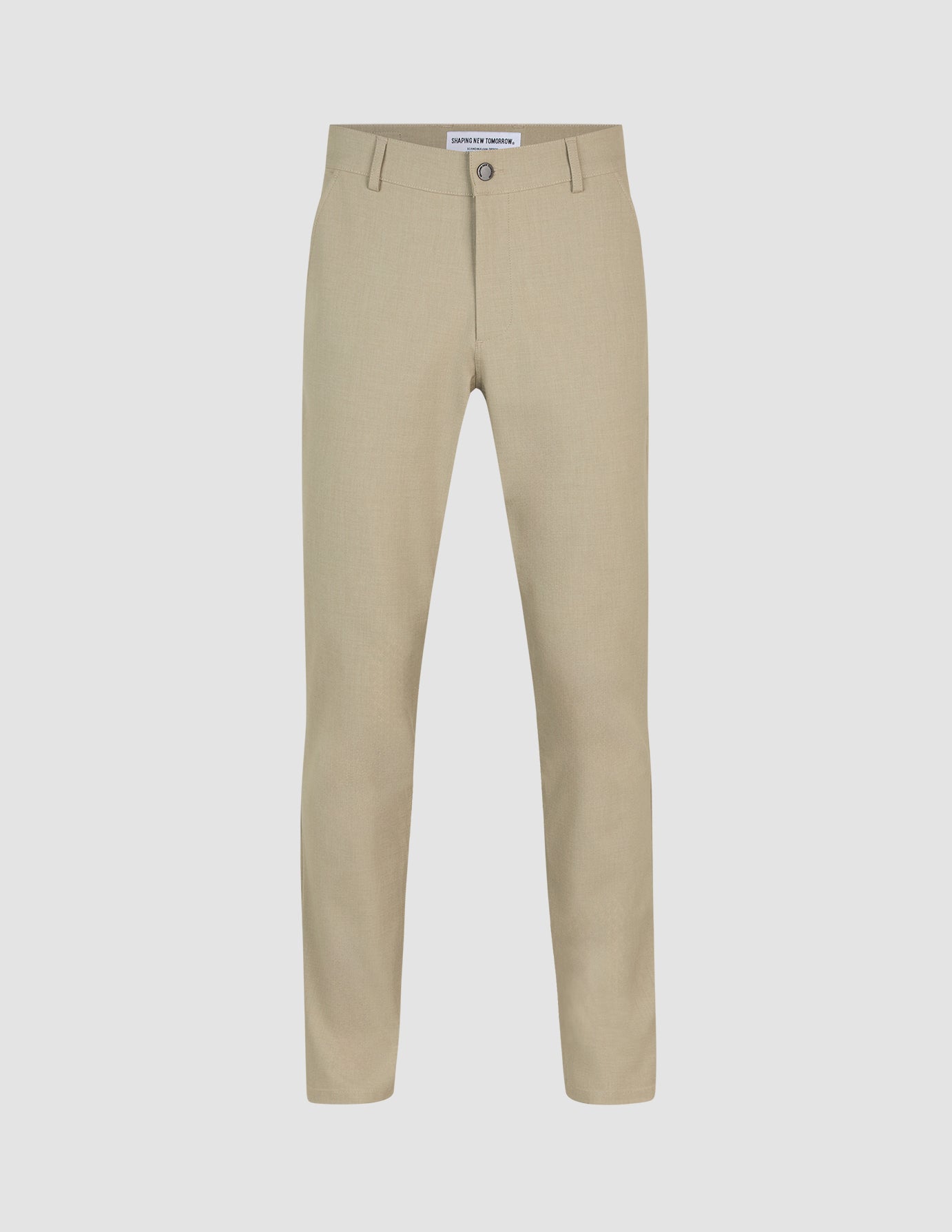 Essential Slim Fit Pants in Moonstone Melange - Comfortable & Stylish for Work, Travel & Casual Wear