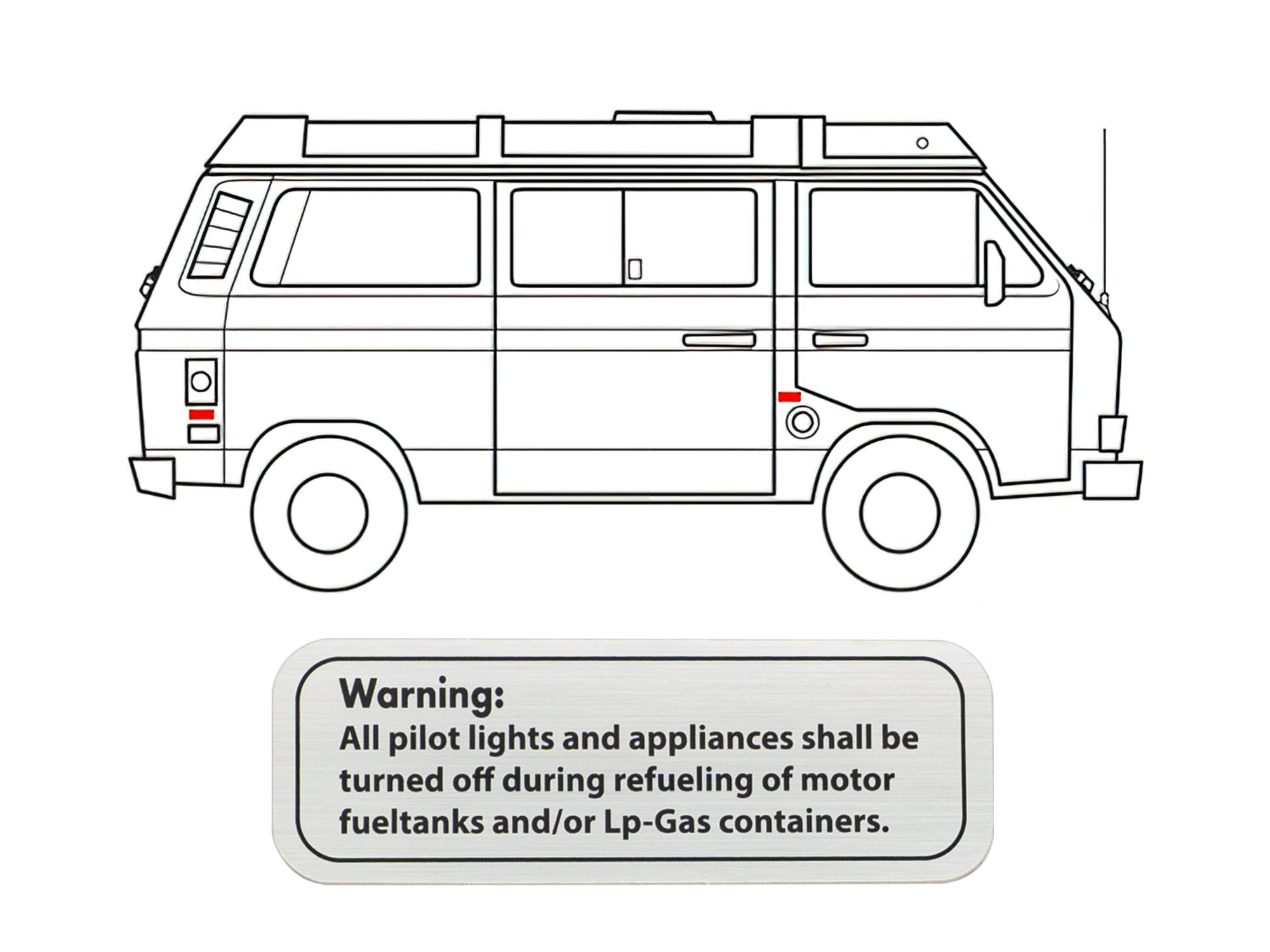 Camper Label Decal Set for RV, Trailer & Van - Waterproof Vinyl Stickers for Outdoor Adventures & Travel
