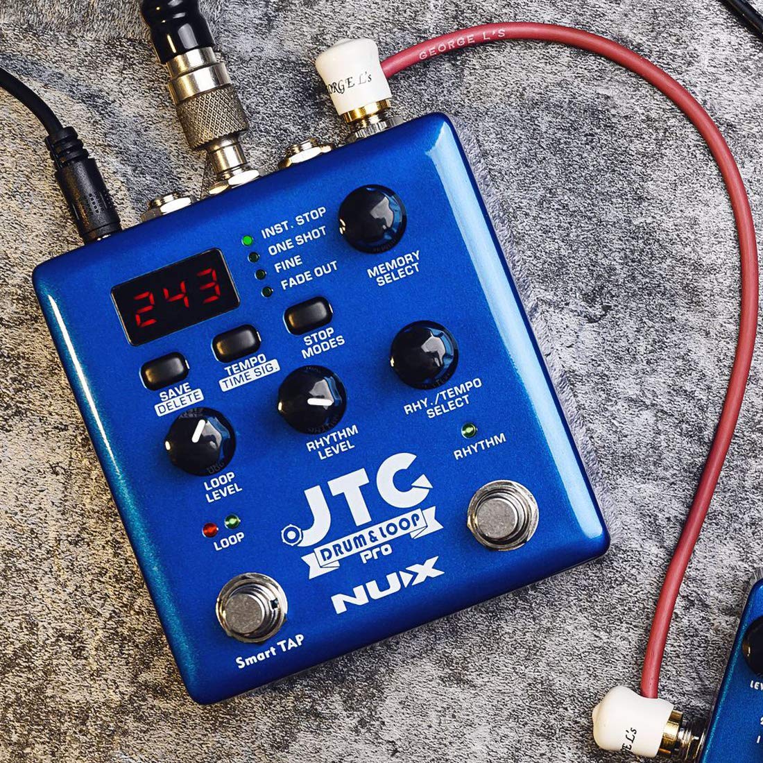 NUX JTC PRO Drum Loop PRO Dual Switch Looper Pedal - 6 Hours Recording, 24-bit/44.1kHz Audio Quality - Perfect for Live Performances, Studio Recording & Guitar Effects