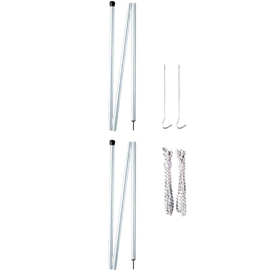 Retractable Awning Pole Set - Adjustable Heavy Duty Canopy Support Rods for Patio, Garden, and Outdoor Events