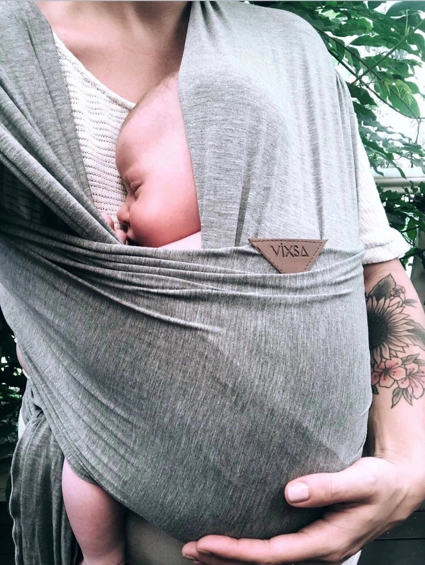 VIXSA Baby Wrap Carrier - Soft & Breathable Infant Sling for Newborn to Toddler - Hands-Free Baby Wearing for Moms & Dads - Perfect for Shopping, Hiking & Daily Errands - Victoria Skies