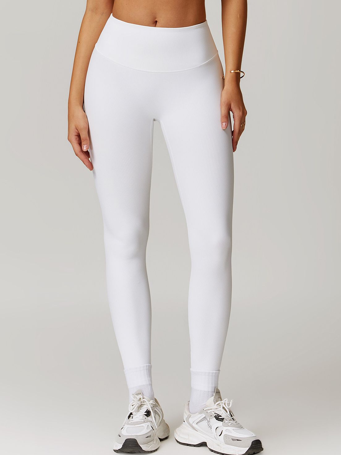 ZASUWA Women's High Waisted Ribbed Leggings - Tummy Control, Butt Lift, Quick Dry & Stretchy Workout Yoga Pants for Gym, Running & Everyday Wear