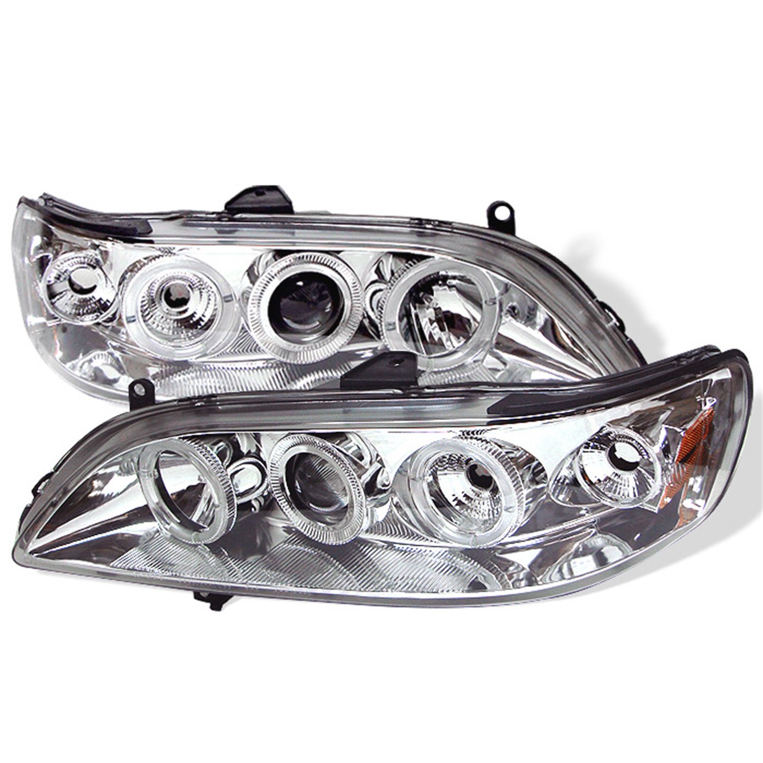 SPYDER 1-Piece Projector Headlights for Honda Accord 1998-2002 - Black Housing with Clear Lens - High Performance Lighting Upgrade for Night Driving & Enhanced Style