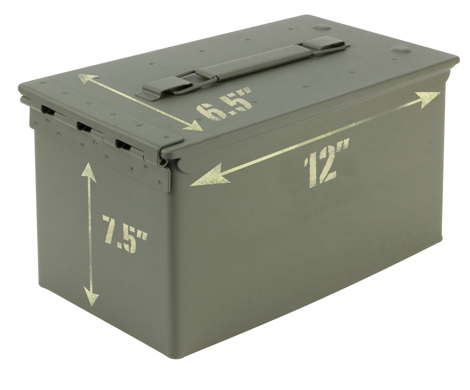 Performance Tool W5993 .50 Caliber Metal Waterproof Ammunition Box - Heavy Duty Military Grade Ammo Storage for Outdoor Shooting, Hunting & Range Use