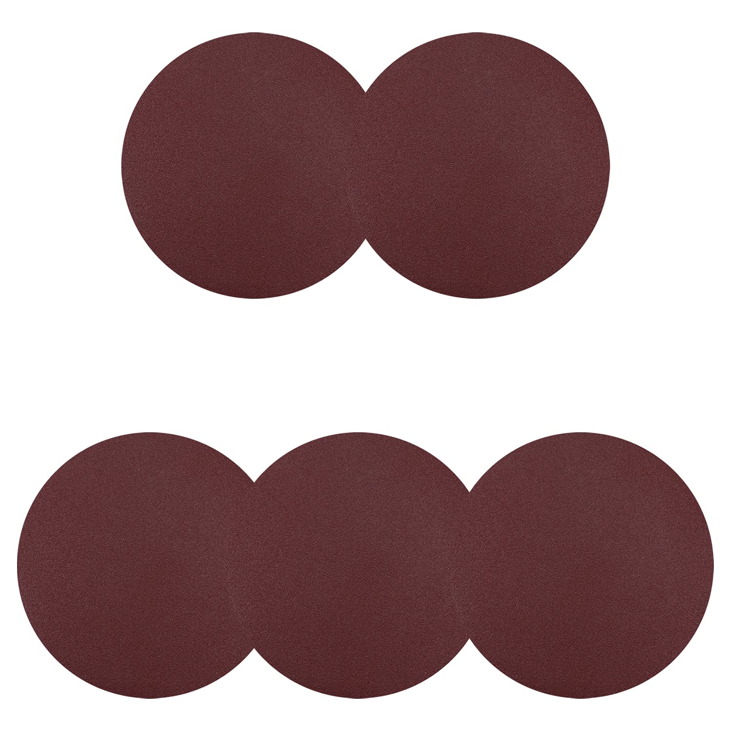 10Pcs 6-Inch Hook and Loop Sanding Discs - 150 Grit Flocking Sandpaper for Random Orbital Sander - Perfect for Woodworking, Metal Polishing & DIY Projects - Utoolmart Brown Sanding Pads