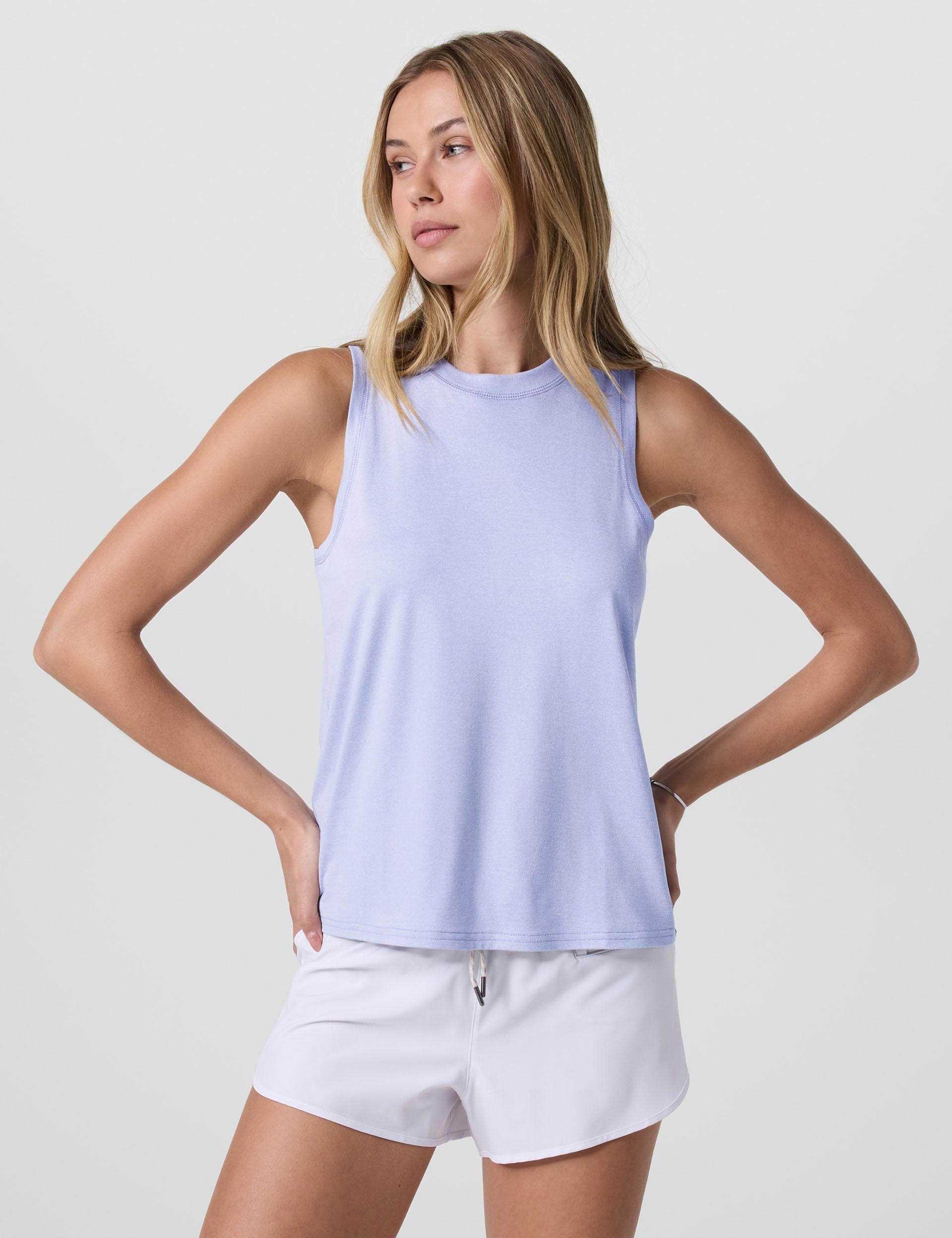 Energy Top Long Sleeve Shirt - Soft Lavender Mist Heather Color for Women | Perfect for Yoga, Workouts & Casual Wear