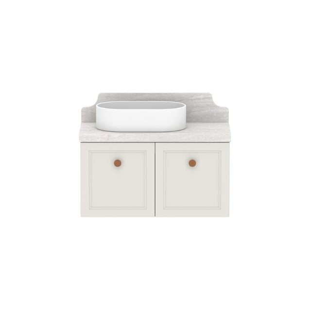 Premium ADP Mabel Wall Hung Vanity with Cherry Pie Solid Surface Benchtop - Modern Bathroom Sink Cabinet for Small Spaces & Ensuite Designs