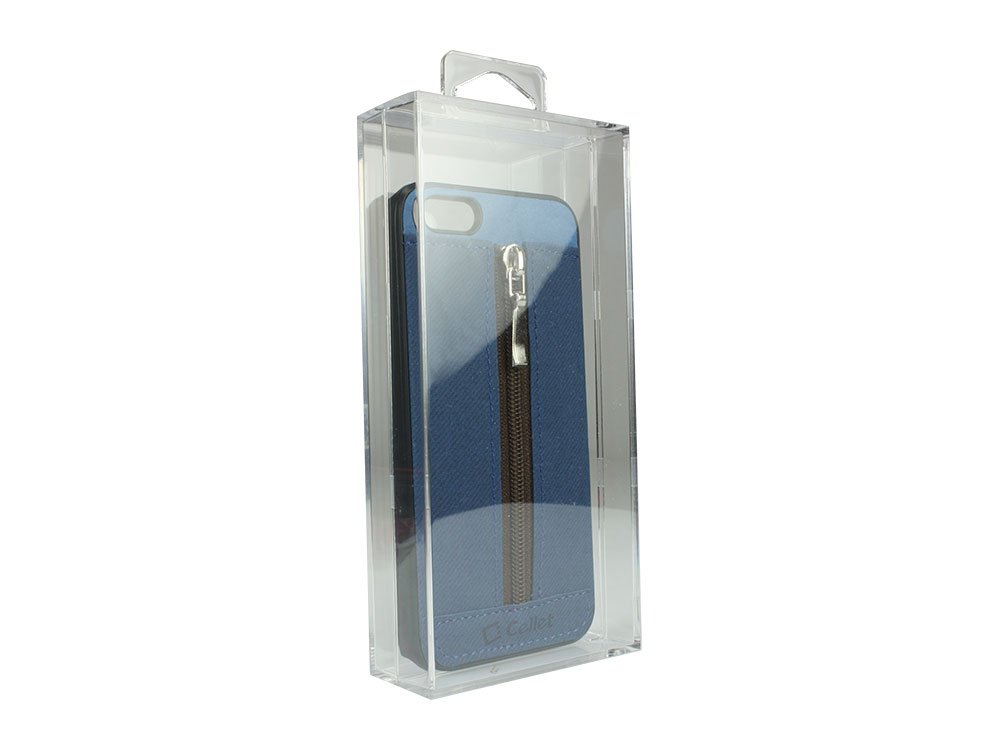 Cellet iPhone 5 Zipper Wallet Case - Denim Blue Jean Style | Slim Protective Cover with Card Slots | Perfect for Travel, Work & Everyday Use