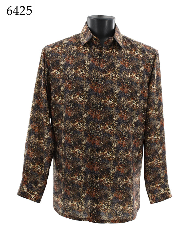 Bassiri Men's Long Sleeve Casual Shirt 6425 - Comfortable Button Down Work Shirt for Office, Business, and Daily Wear