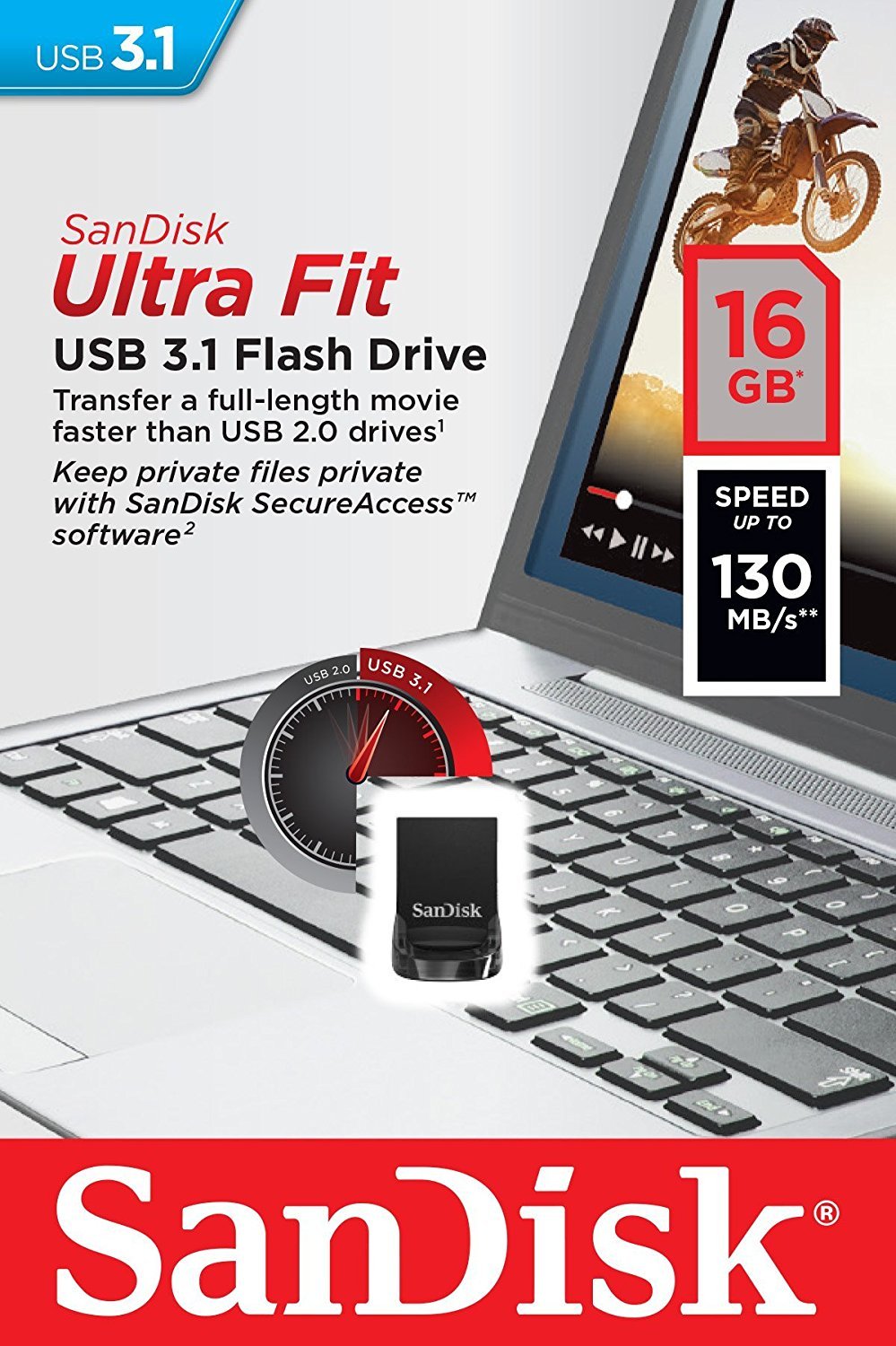 SanDisk 16GB USB 3.1 Flash Drive 20-Pack - High Speed Memory Stick for Office & School Use