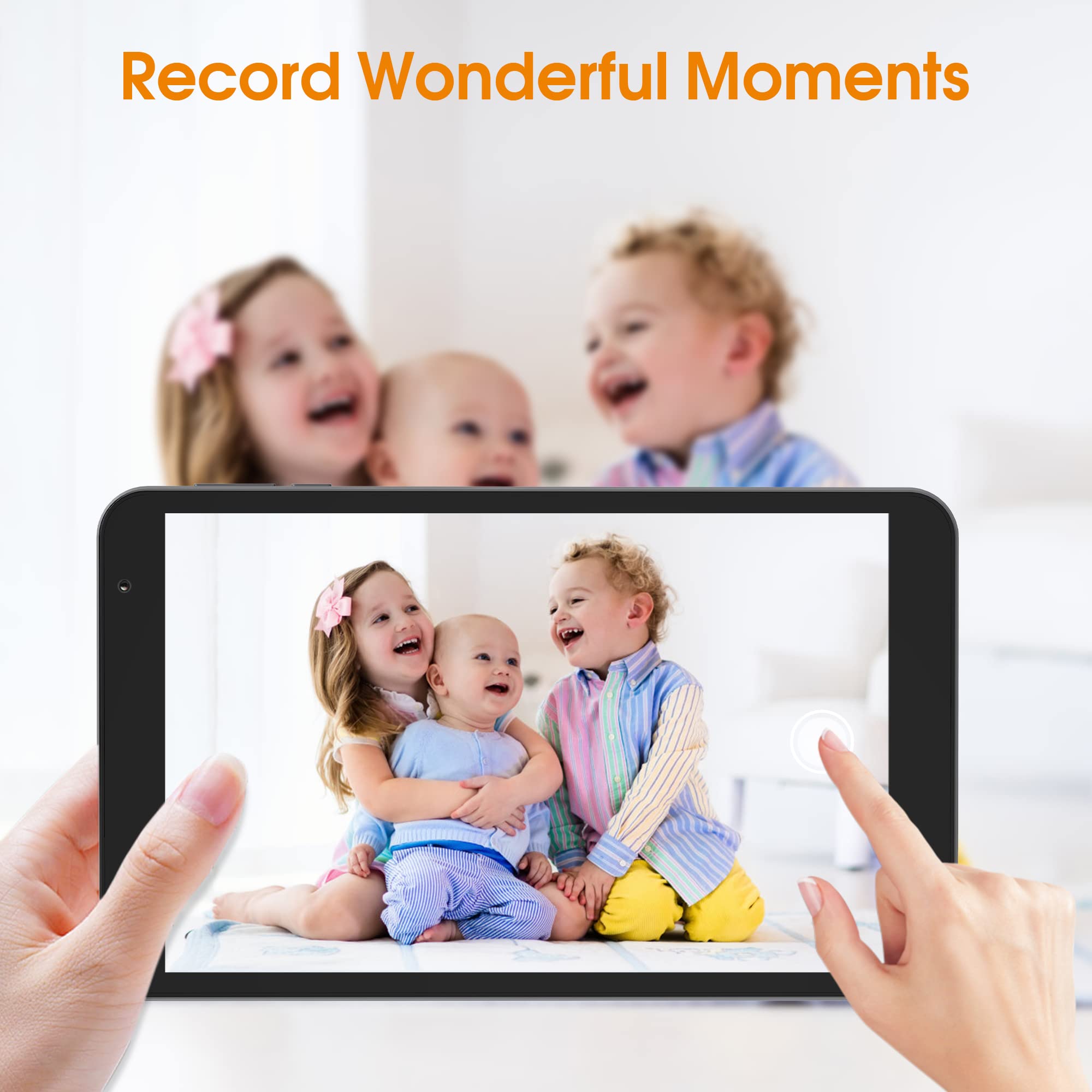 FANGOR 8 Inch Android Tablet with Quad-Core Processor, 32GB Storage, 2GB RAM, 5G WiFi, Bluetooth 5.0 - Dual Camera, Android 11.0 (Silver Grey) - Perfect for Work, Study, Streaming & Gaming