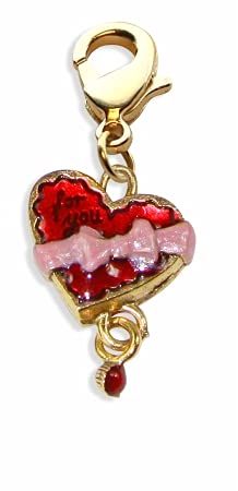 Gold Chocolate Box Charm Dangle - Elegant Jewelry for Valentine's Day Gifts & Party Accessories