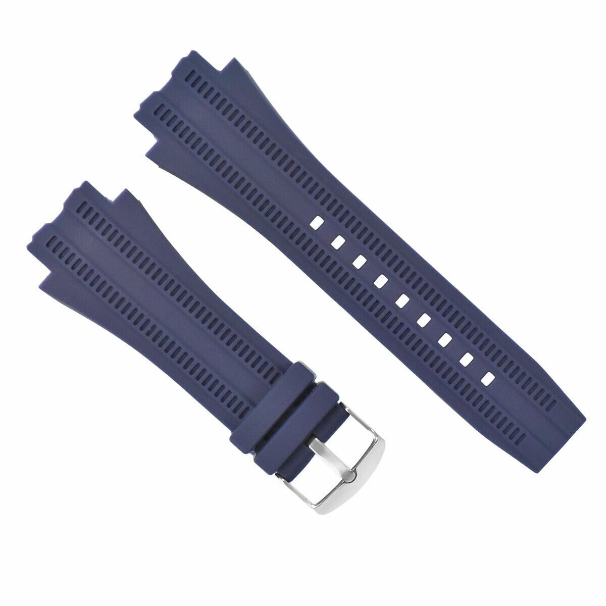 22mm Silicone Rubber Watch Band Strap for Men's Porsche Watch - Durable Blue Replacement Strap for Sports, Swimming & Everyday Wear