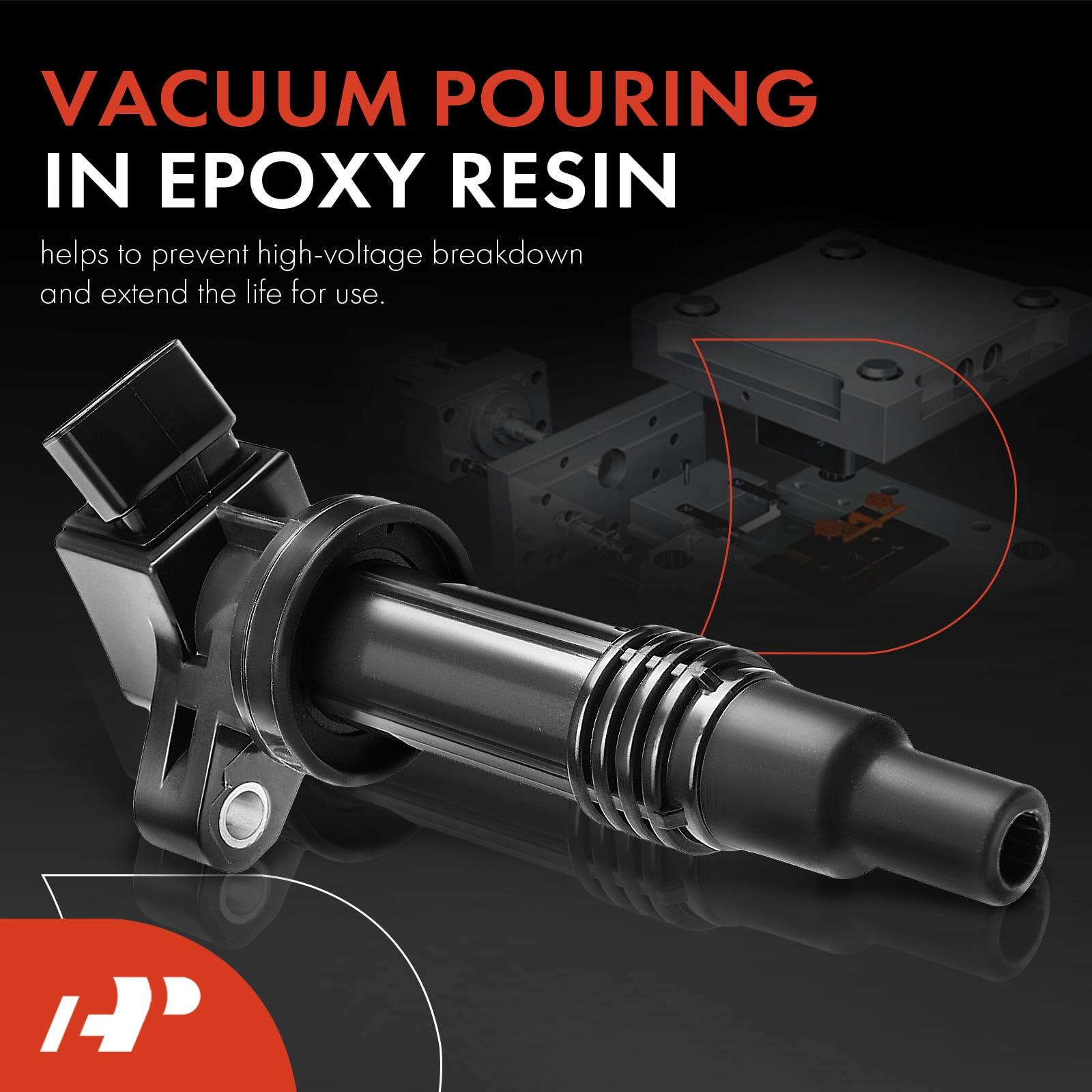 Premium Engine Ignition Coil Pack Set of 4 - Compatible with Toyota Altezza Gita SXE10 3SGE (1998-2005) | High Performance Replacement Parts for Smoother Acceleration & Fuel Efficiency | Perfect for DIY Auto Repair & Engine Maintenance