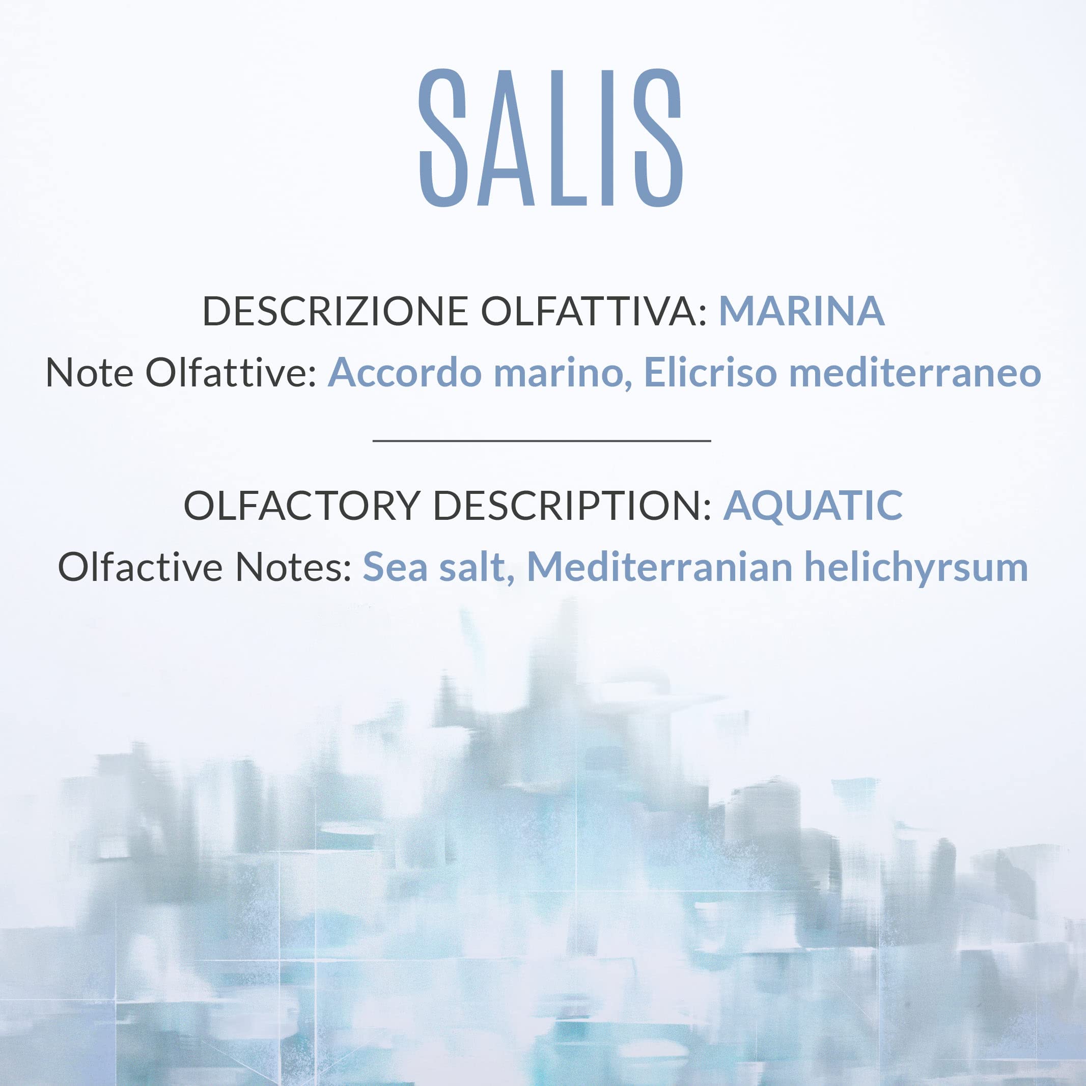 Erbario Toscano Salis Home Fragrance Diffuser 1L - Premium Italian Aromatherapy Essential Oil Diffuser for Living Room, Bedroom & Office - Long Lasting Scent