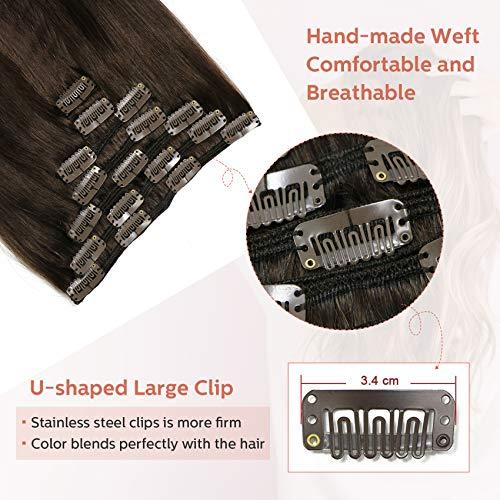 Premium 9A Brazilian Clip-In Human Hair Extensions - 7pcs Double Weft for Instant Volume & Length | Perfect for Weddings, Parties & Everyday Styling