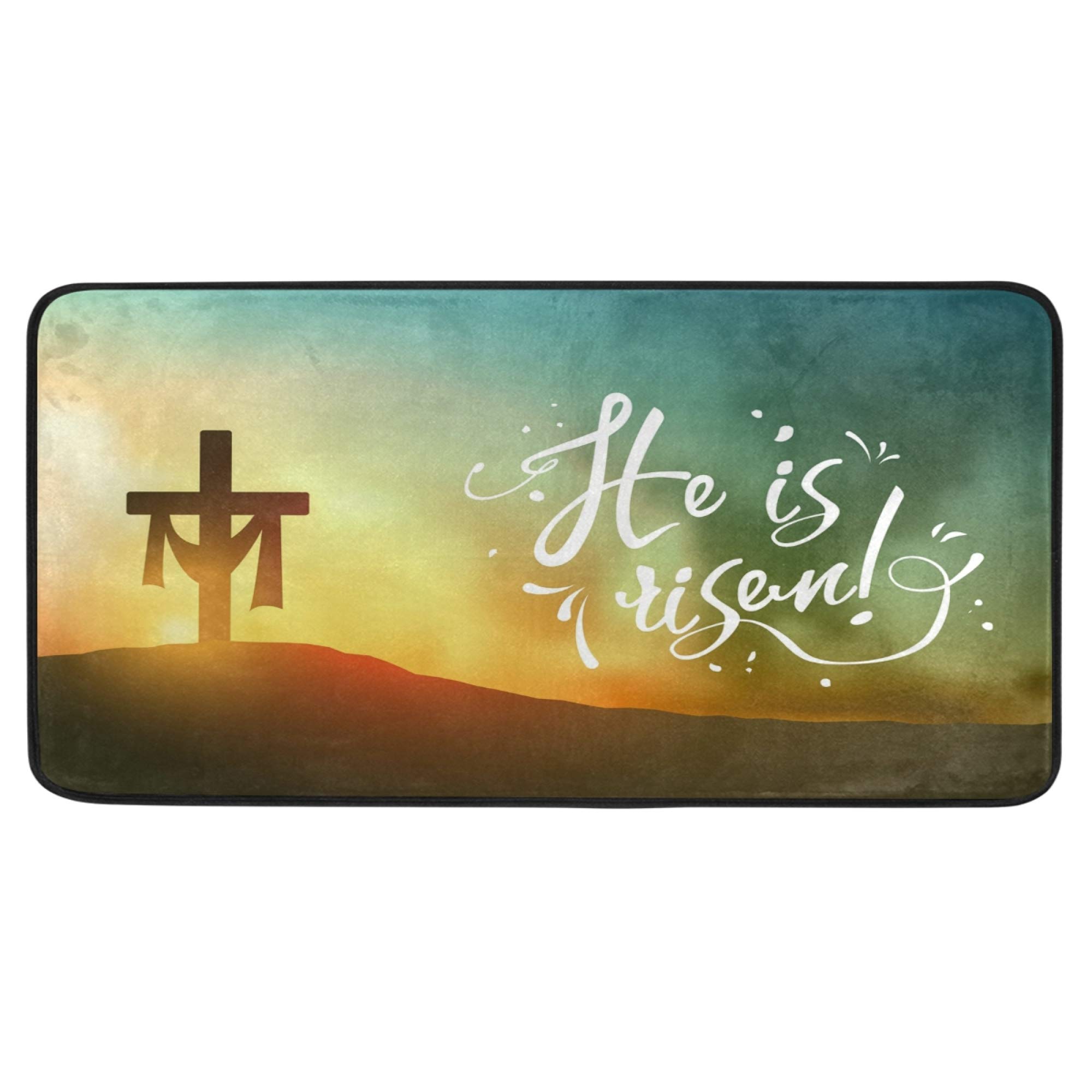 Non-Slip Easter Kitchen Rug - Sunrise Mountain Design, Soft Comfort Floor Mat for Bathroom, Entryway, Bedroom & Living Room - Home Decor Doormat 39