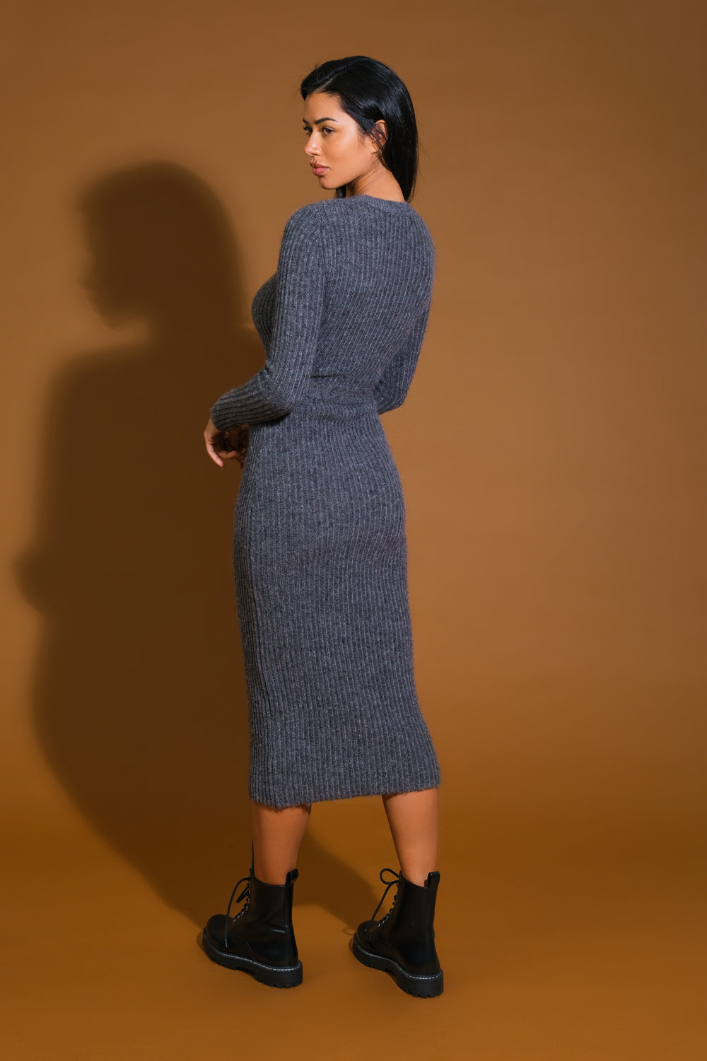 BE GOOD TO ME Women's Long Sleeve Sweater Dress - Cozy Knit Tunic for Fall & Winter - Perfect for Office, Date Night & Casual Outings