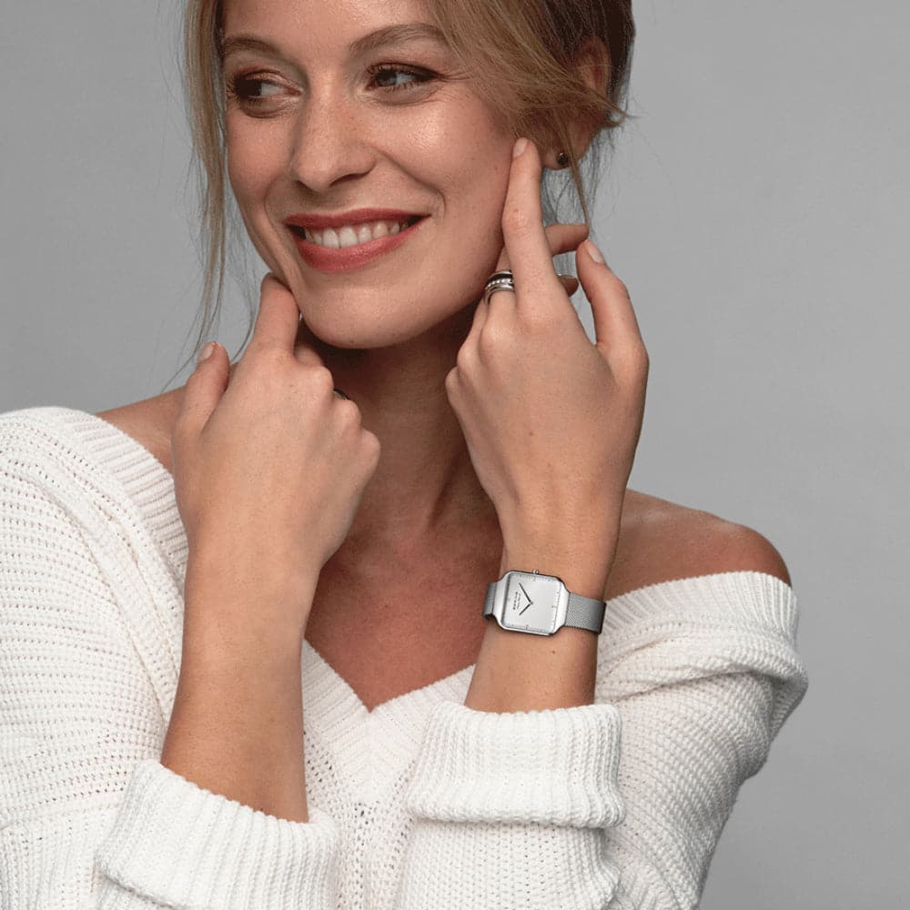 BERING 15832-004 Women's Watch - Elegant Stainless Steel Analog Quartz Wristwatch with Sapphire Crystal, Water Resistant - Perfect for Business, Casual Wear & Special Occasions