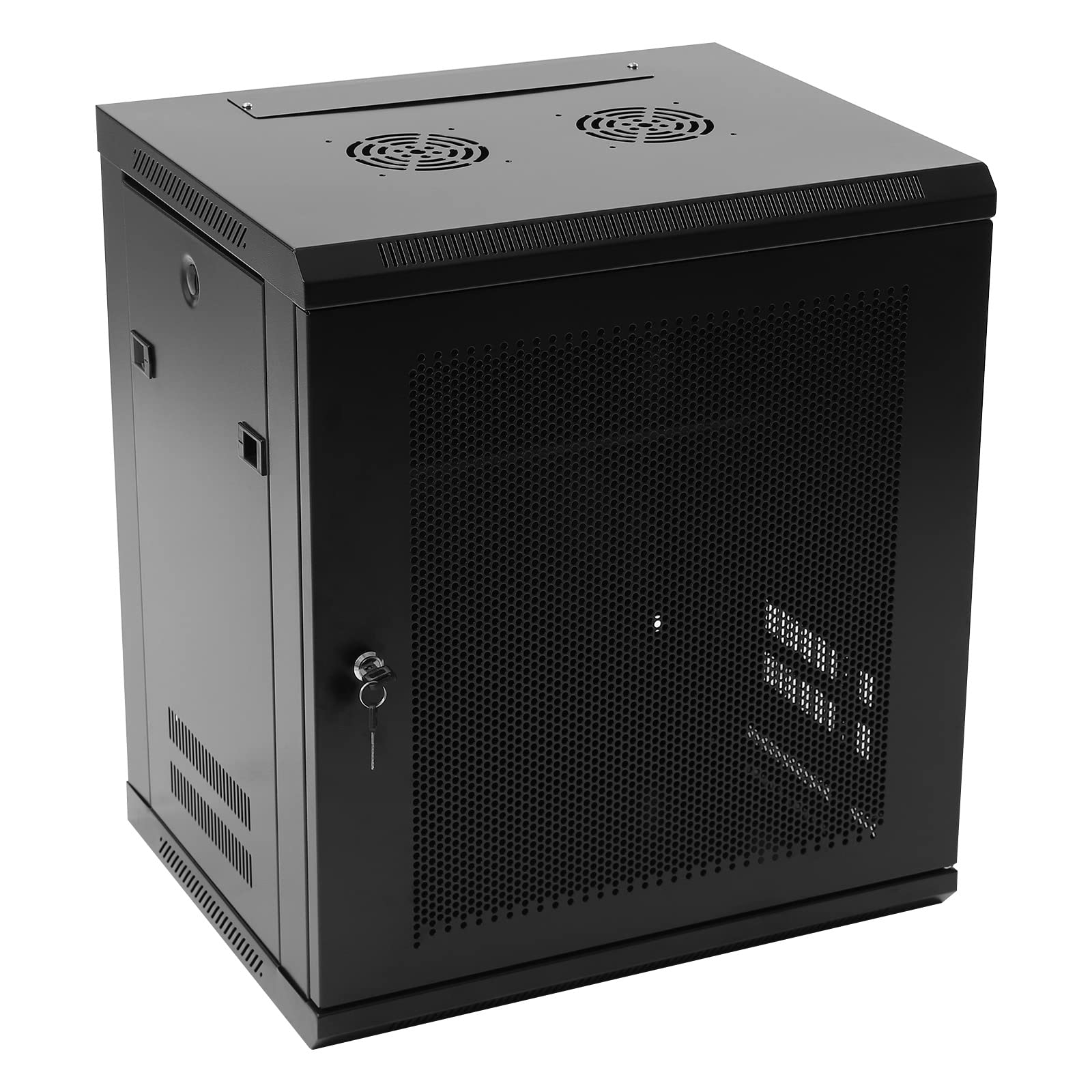 12U Wall Mount Server Rack - Heavy Duty Network Cabinet (132lbs Capacity) for Data Centers