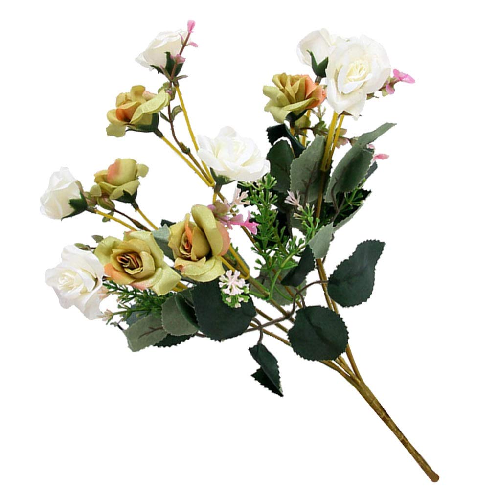 3Pcs Artificial Cloth Rose Bouquet - Realistic Fake Roses for Wedding, Party, Home & Office Decor - Perfect for Centerpieces, Table Settings, and Floral Arrangements