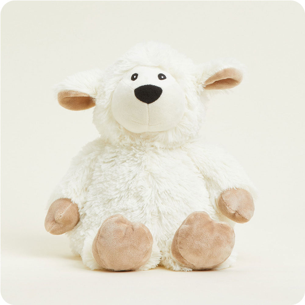 Weighted Heated Stuffed Animal Plush Toy - Warmies Sheep for Anxiety Relief & Stress Relief - Perfect for Kids & Adults - Use as Heating Pad, Warm Compress, or Comfort Toy
