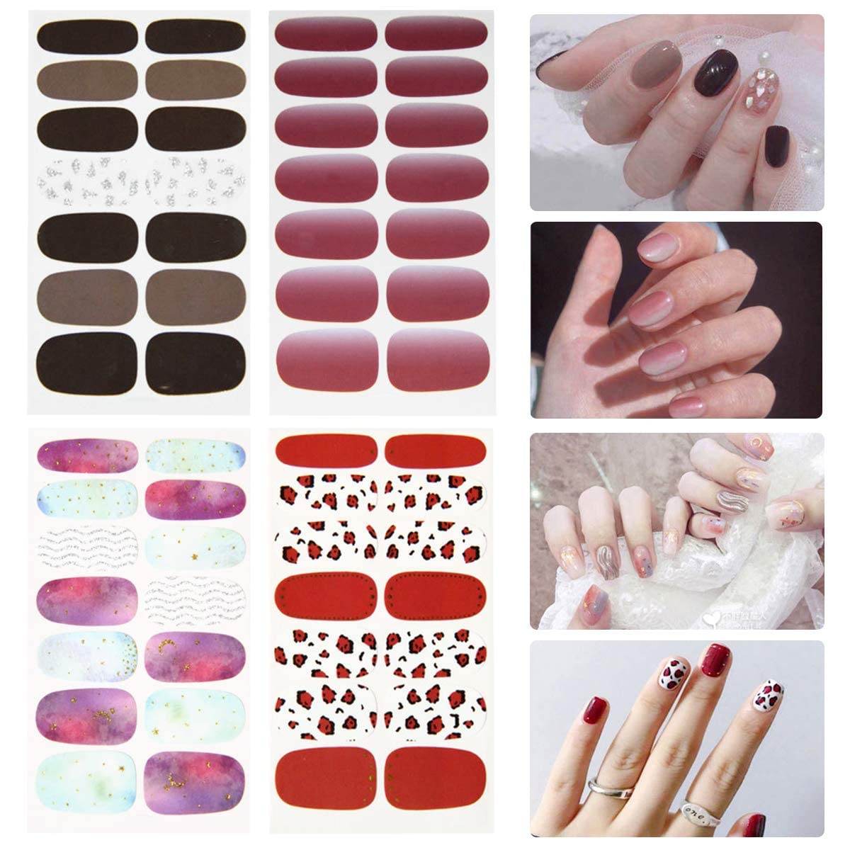 Premium WOKICOR Nail Art Stickers - Beautiful Fashion DIY Nail Decals for Women & Girls - Perfect for Home Manicure, Parties, and Special Occasions