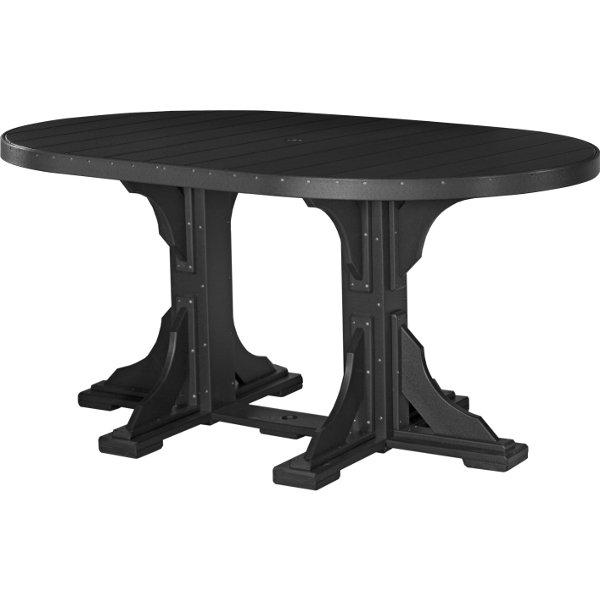 Poly 4ft x 6ft Oval Bar Height Table - Durable Outdoor & Indoor Dining Table for Patio, Restaurant, or Event Venue