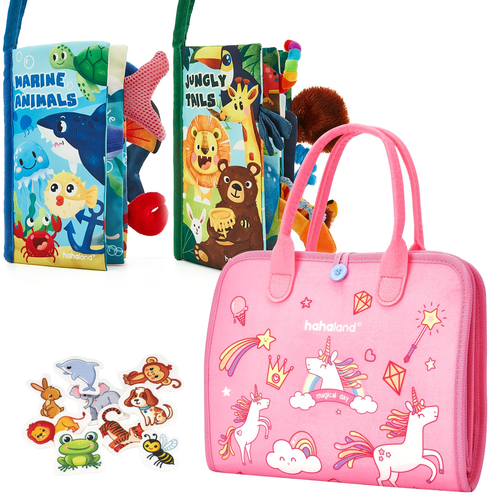 Hahaland Montessori Baby Toys for 6-12 Months & 2 Year Olds - Educational Learning Toys for Boys & Girls | Perfect Birthday Gift, Christmas Stocking Stuffers | Great for Early Childhood Development & Sensory Play