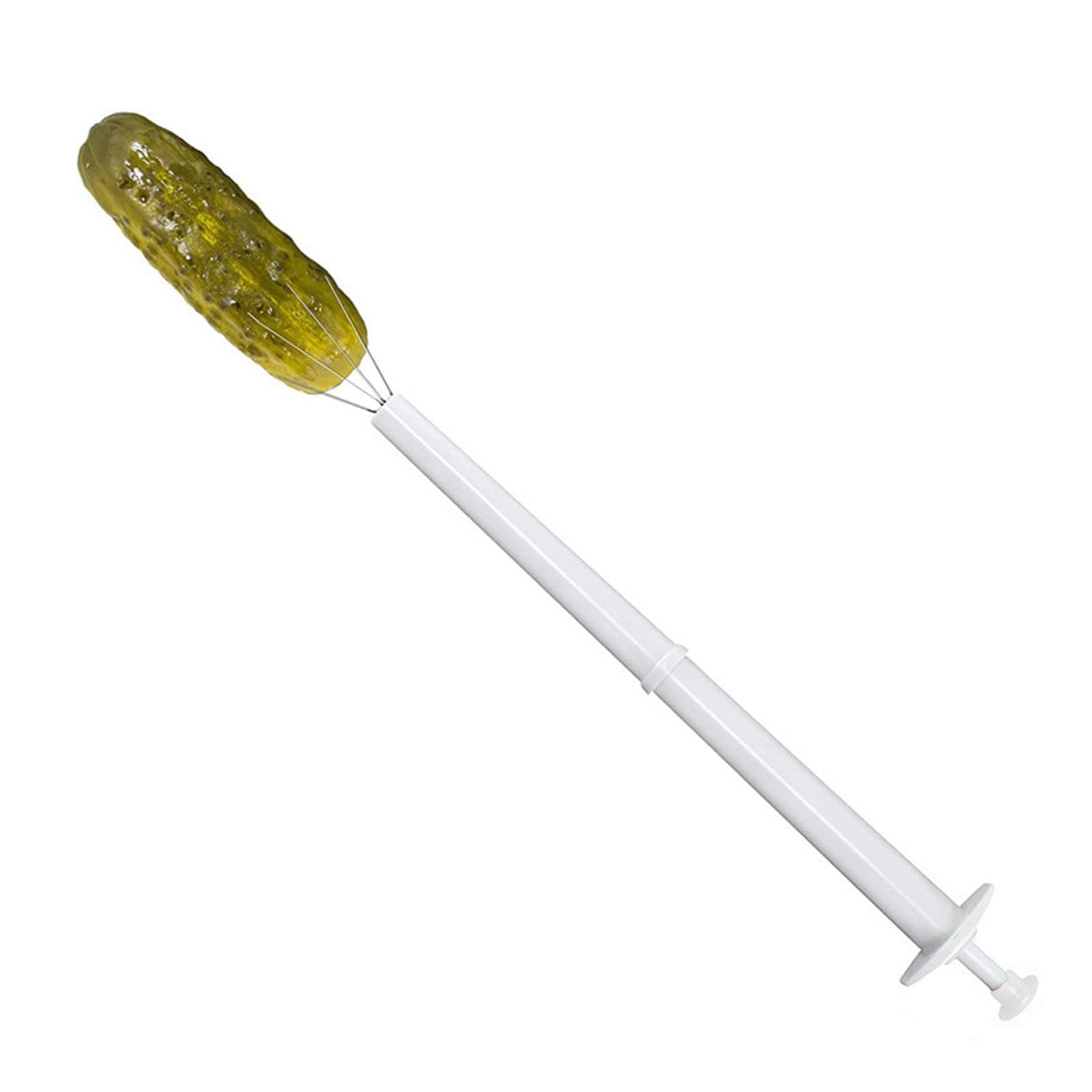 Stainless Steel Pickle Picker Fork - 8 Inch 4-Prong Jar Tool for Pickles, Peppers & Olives | Durable PVC Handle Kitchen Utensil for Restaurants, Bakeries & Home Canning | Perfect for Salad Bars, BBQ Parties & Picnics