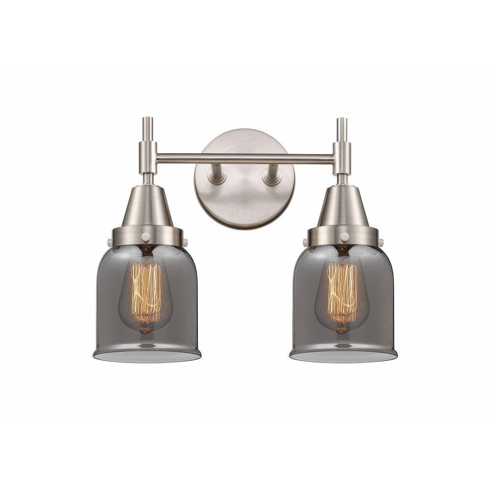 Innovations 447-2W-SN-G53 Transitional Two-Light Bathroom Vanity Light Fixture in Pewter, Nickel & Silver Finish - Perfect for Modern Bathrooms, Powder Rooms & Spa Retreats