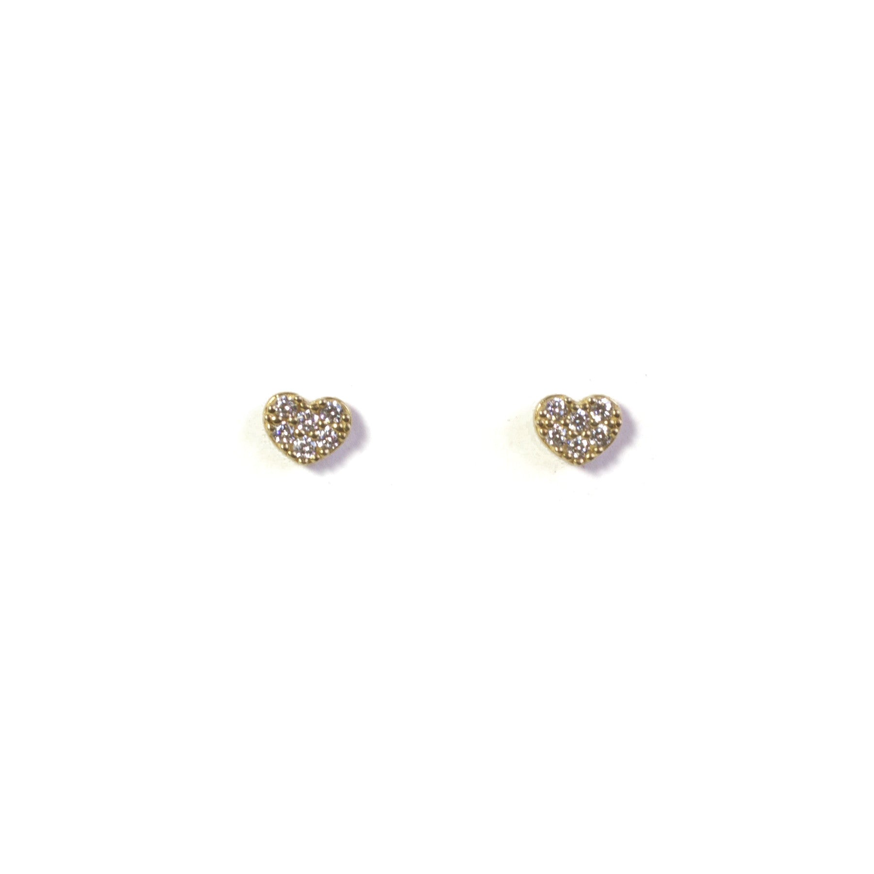 Sparkle Heart Stud Earrings for Women - Dainty Cubic Zirconia CZ Heart Earrings - Perfect for Valentine's Day, Anniversary Gifts & Everyday Wear