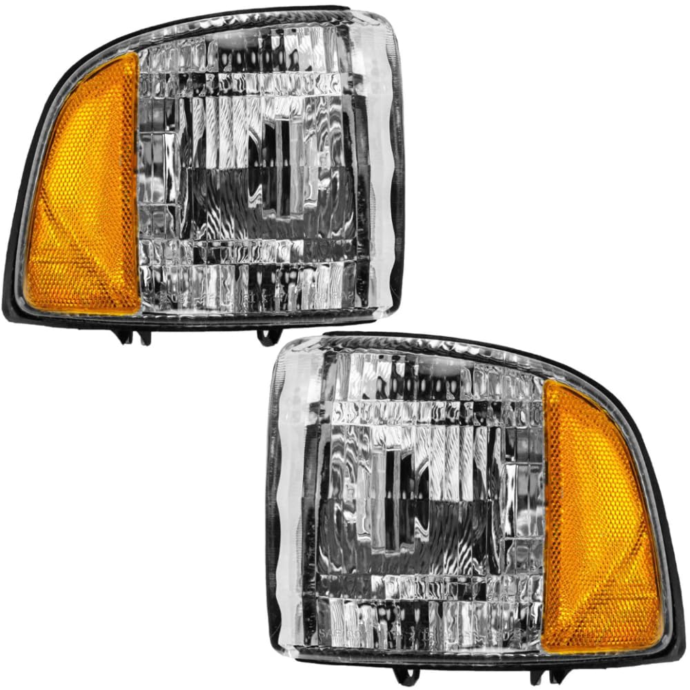 Halogen Replacement Corner Lights for 1994-2002 Dodge Ram Pickup (Non-Sport Package) - Compatible with CH2520119, CH2521119, 55054773AB, 55054772AB - Perfect for Night Driving & Off-Road Adventures