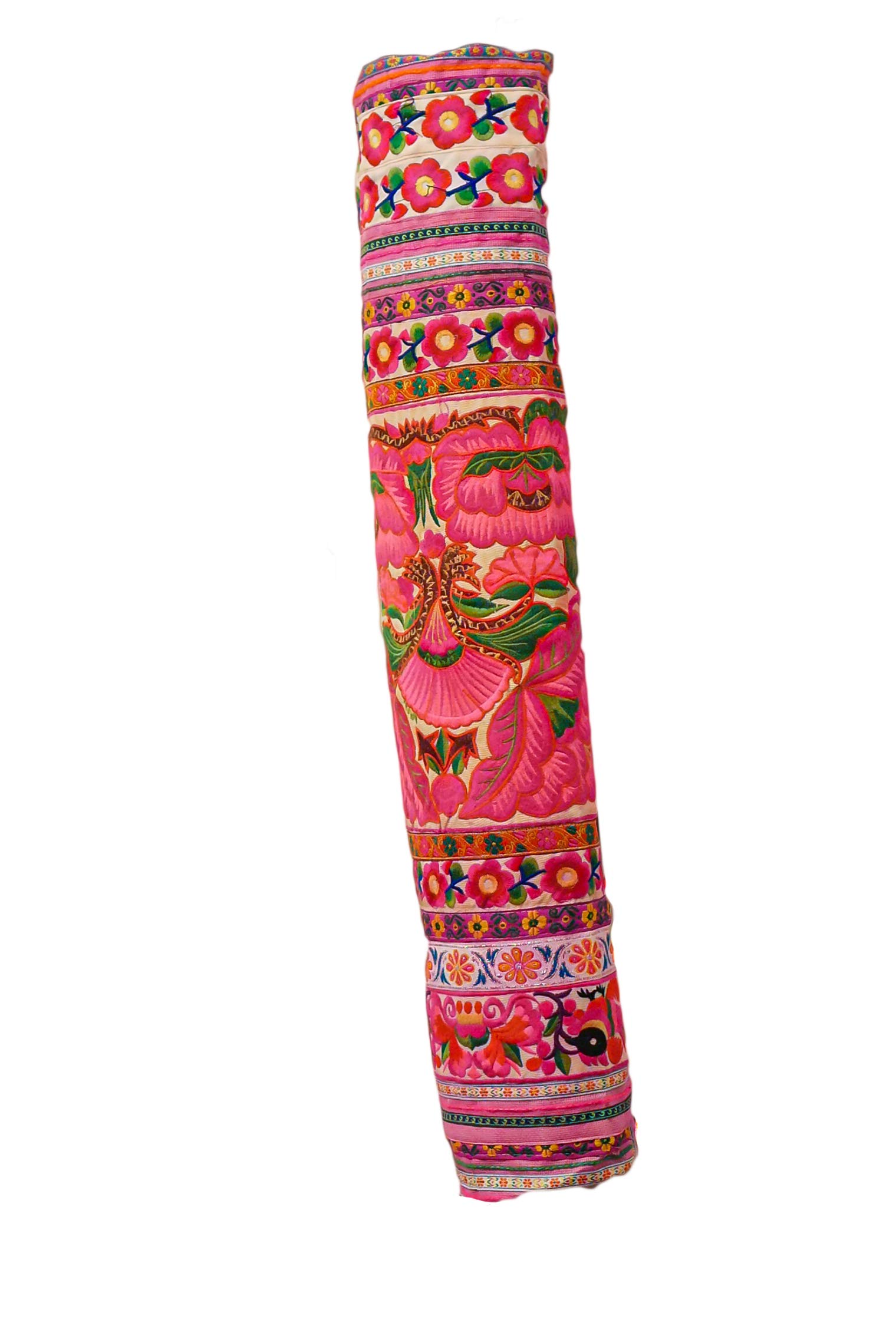 CCcollections Yoga Mat Bag with Adjustable Strap - Bohemian Embroidered Pilates Mat Carrier for Women, Perfect for Gym, Studio & Travel