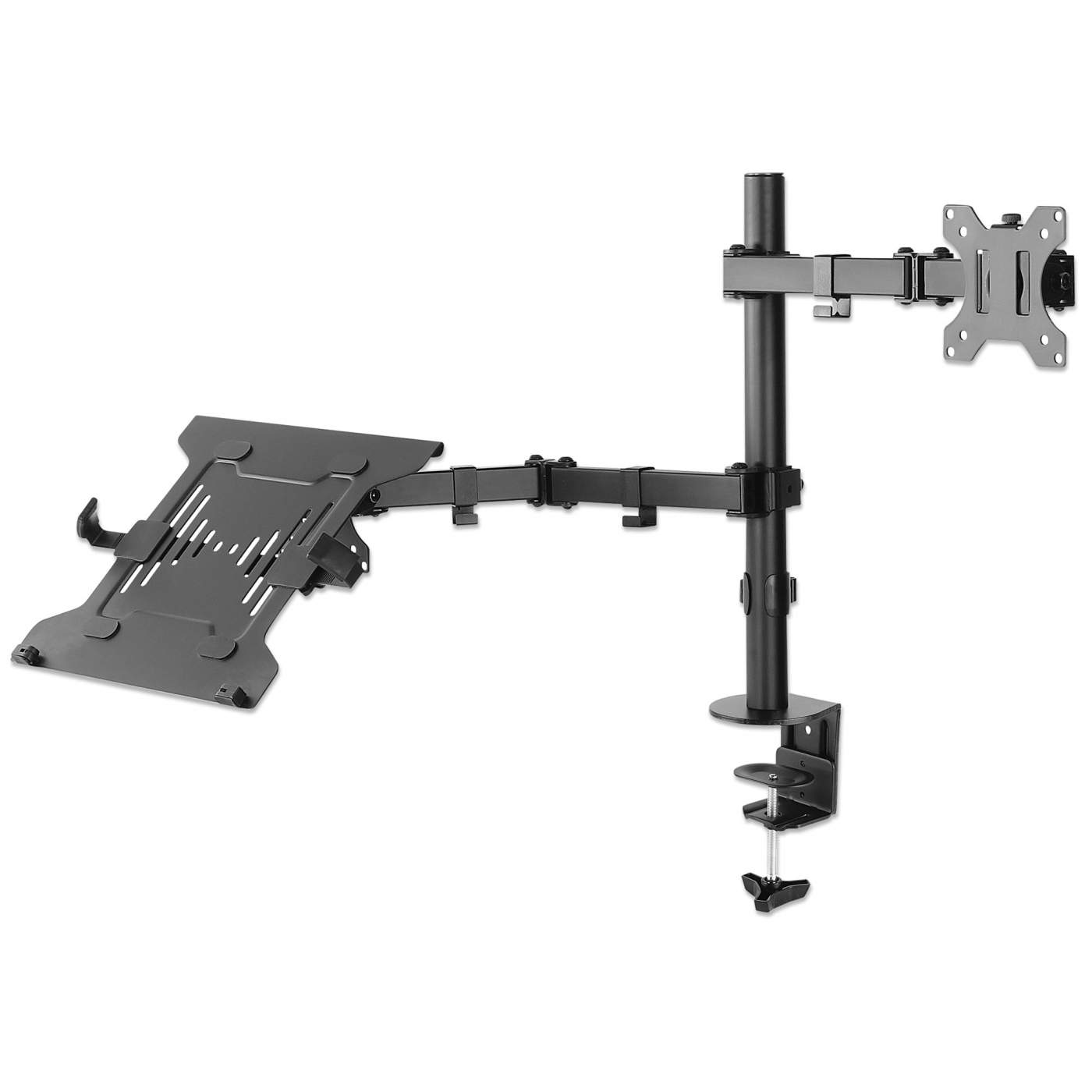 Universal Laptop VESA Mount Bracket - Adjustable Laptop Stand for Monitor Arm, Ergonomic Desk Setup for Home Office & Gaming Station