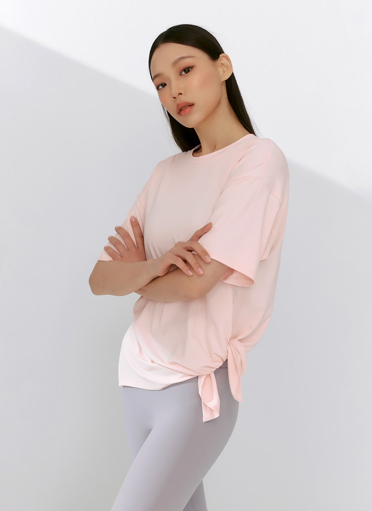 Ice Feather Light 2.0 Unbalanced Loose Fit Short Sleeve T-Shirt for Women - Trendy Oversized Casual Top for Streetwear, Summer Outfits & Layering