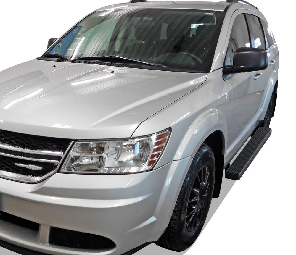 5 Inch Matte Black APS Running Boards for Dodge Journey 2009-2020 - Heavy Duty Nerf Bars Side Steps with Anti-Slip Surface | Perfect for Off-Roading & Truck Access
