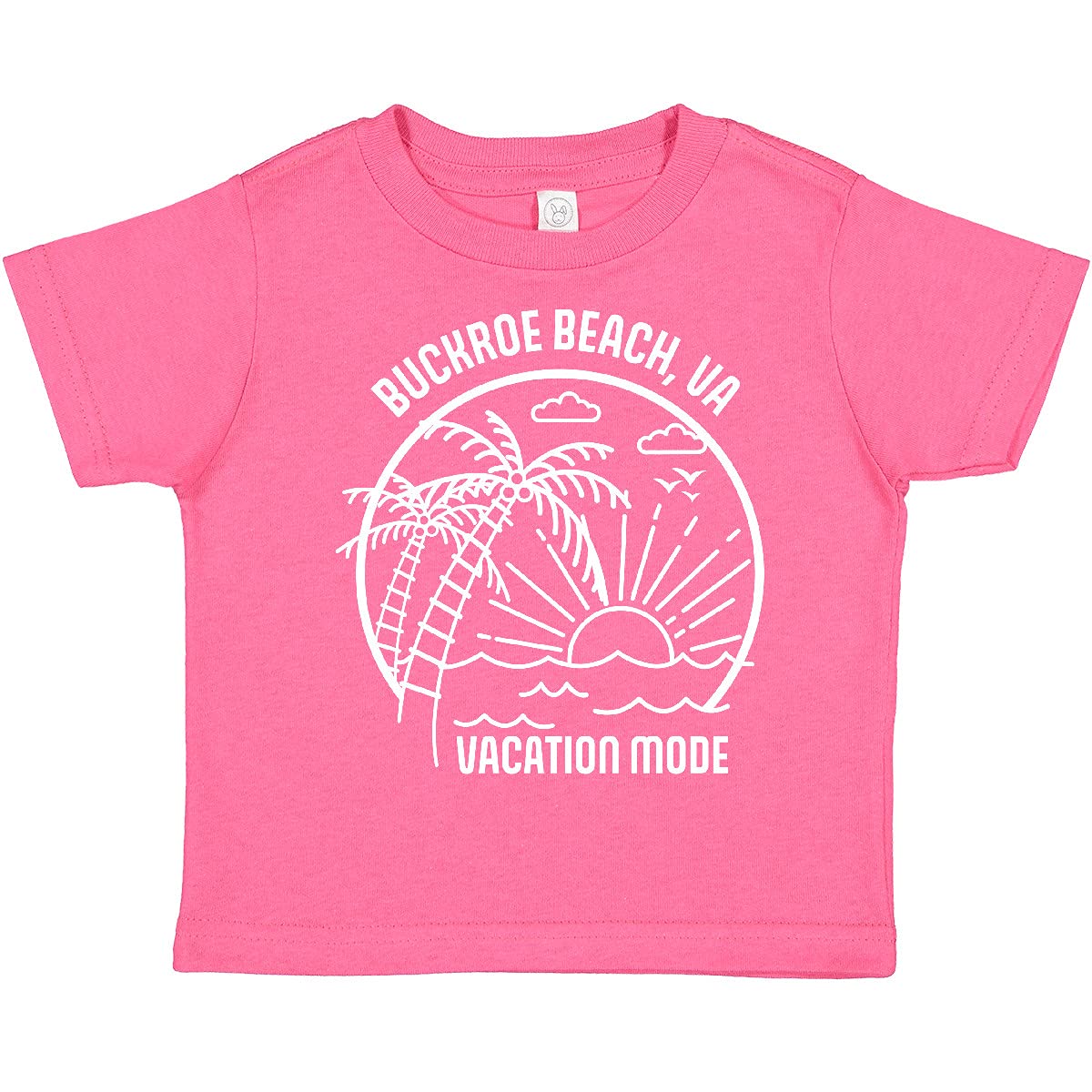Inktastic Summer Vacation Mode Buckroe Beach Virginia Toddler T-Shirt - Cute Kids Beach Outfit for Family Vacations & Summer Fun
