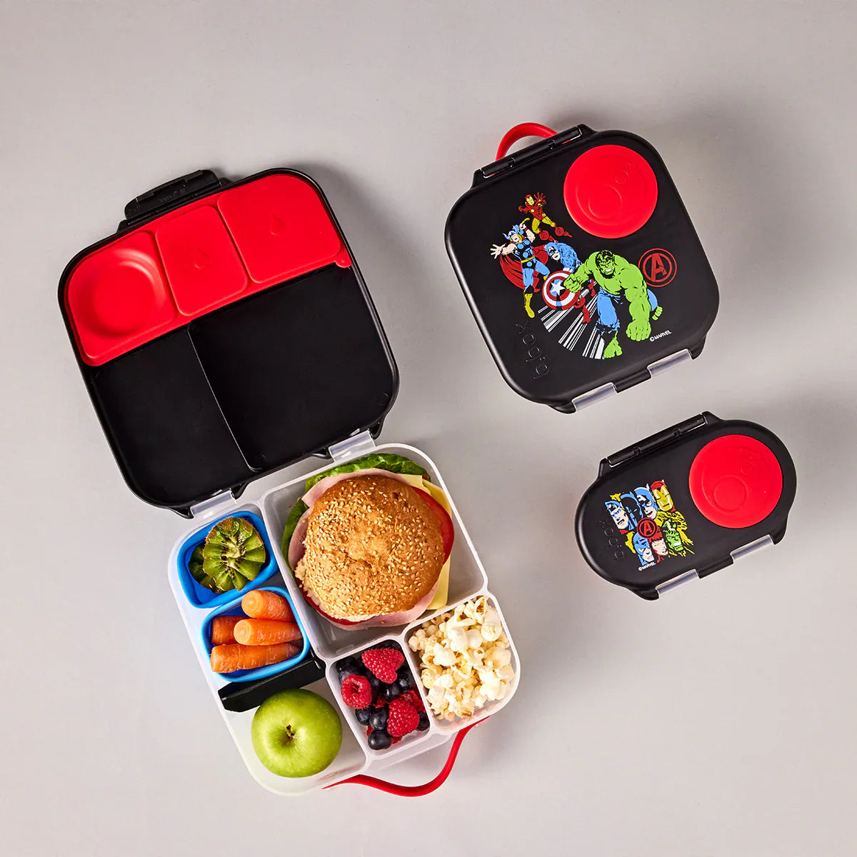 b.box Avengers Insulated Lunch Box for Kids - Leak Proof & BPA Free - Perfect for School, Work, Picnics & Travel